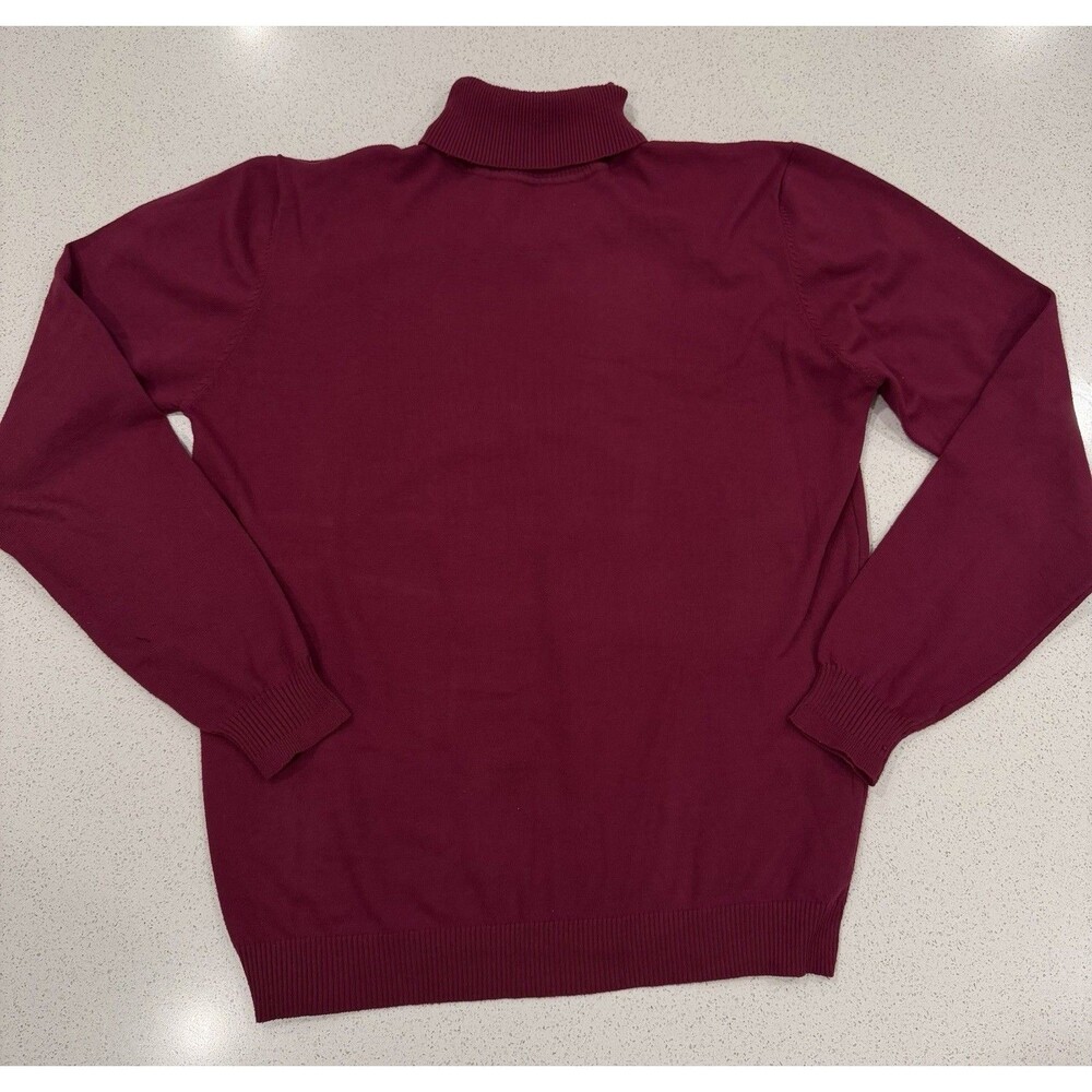 Bagazio Men’s Burgundy Turtleneck Knit Pullover Sweater Sz L Polyester